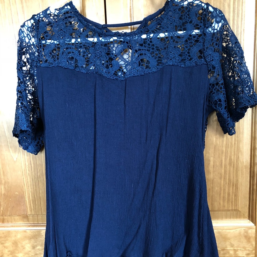Navy blue blouse